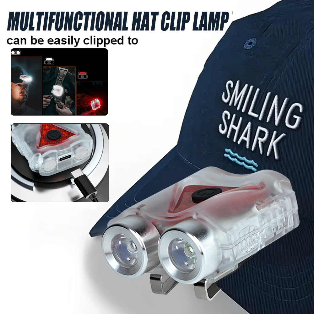 Keychain Flashlight - Linterna frontal Led manos libres recargable,