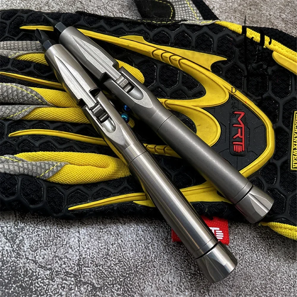 Edc Carry For Men - Destornillador multiángulo plegable de titanio -