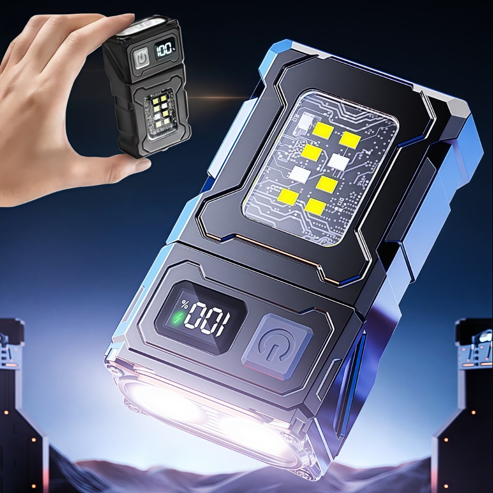 Keychain Flashlight - Mini Linterna LED Recargable con Clip