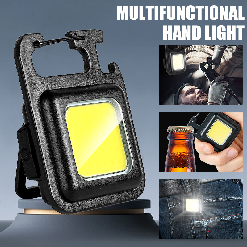 Keychain Flashlight - Mini Linterna COB Súper Brillante, Portátil,