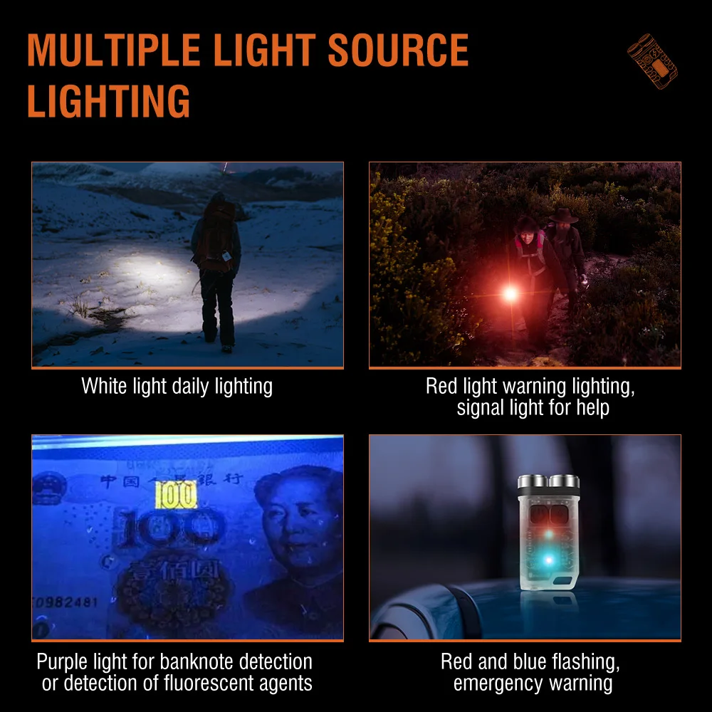 Linterna LED BORUiT V3, Portát - Keychain Flashlight reseña y precio