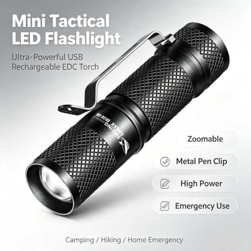 SMILING SHARK Mini linterna LE - Edc Day Carry reseña y precio
