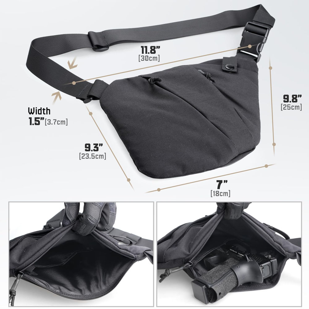 Bolsa de transporte táctica pa - Edc Concealed Carry Sling Bag reseña y precio