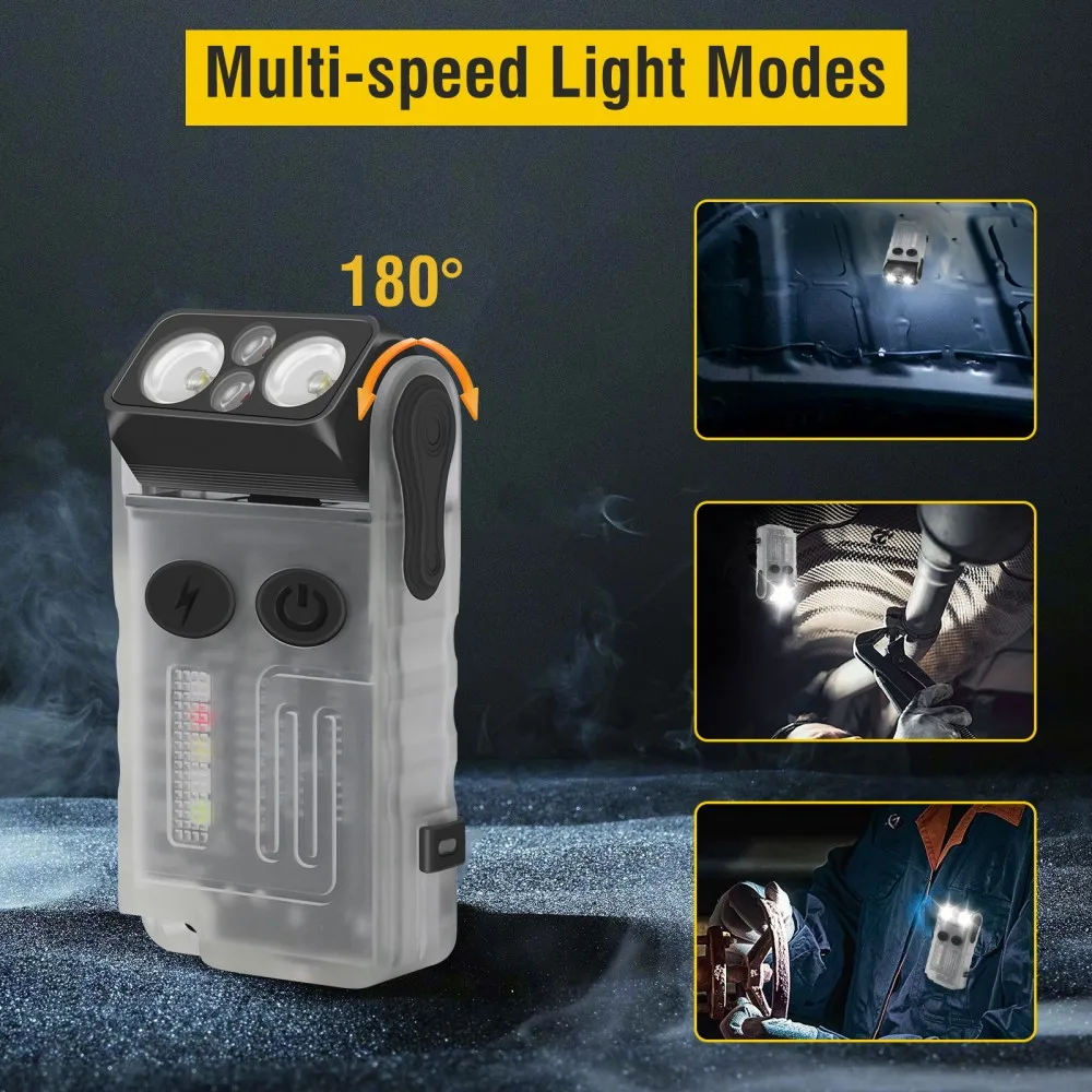 BORUiT V20 zumbador EDC llaver - Keychain Flashlight reseña y precio