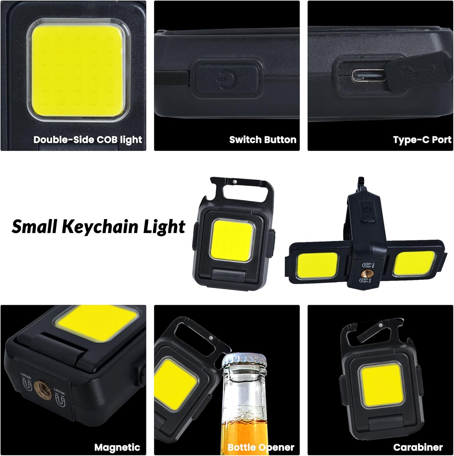 Mini linterna llavero luz COB  - Keychain Flashlight reseña y precio