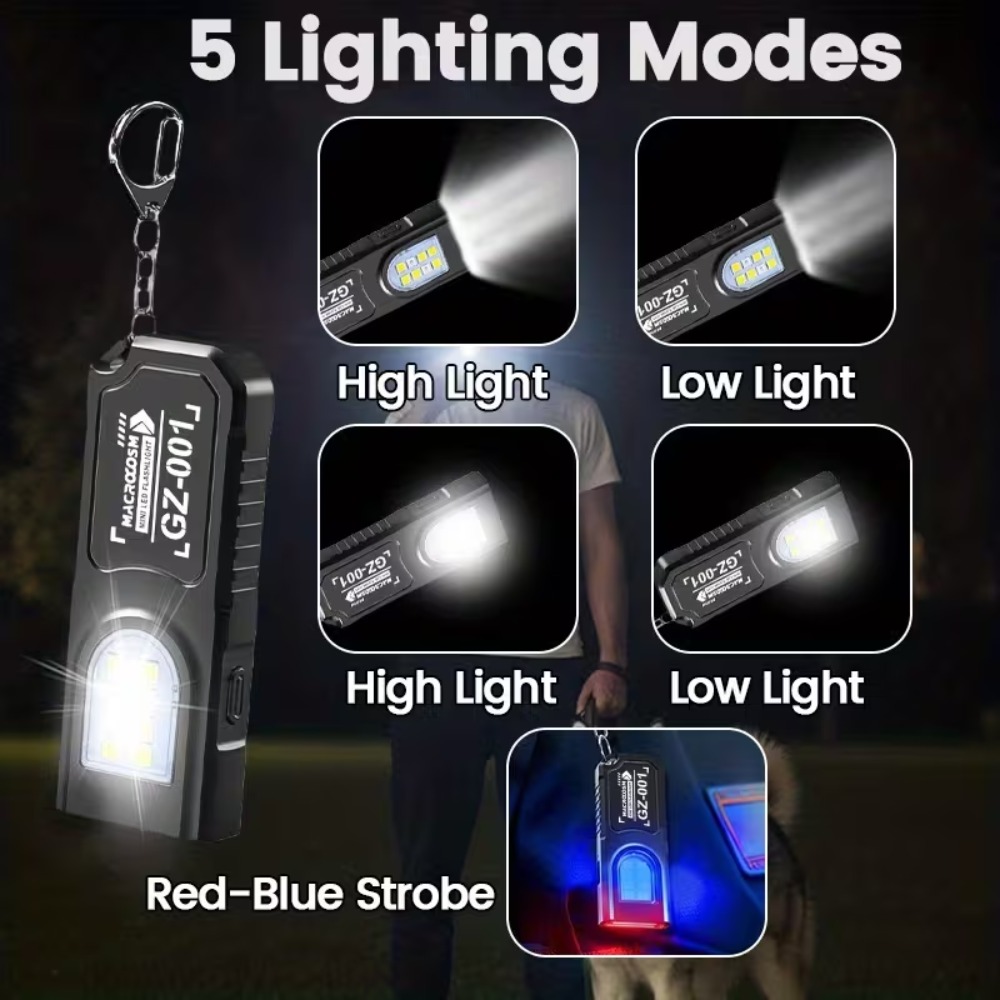 Mini linterna LED COB con llav - Keychain Flashlight reseña y precio